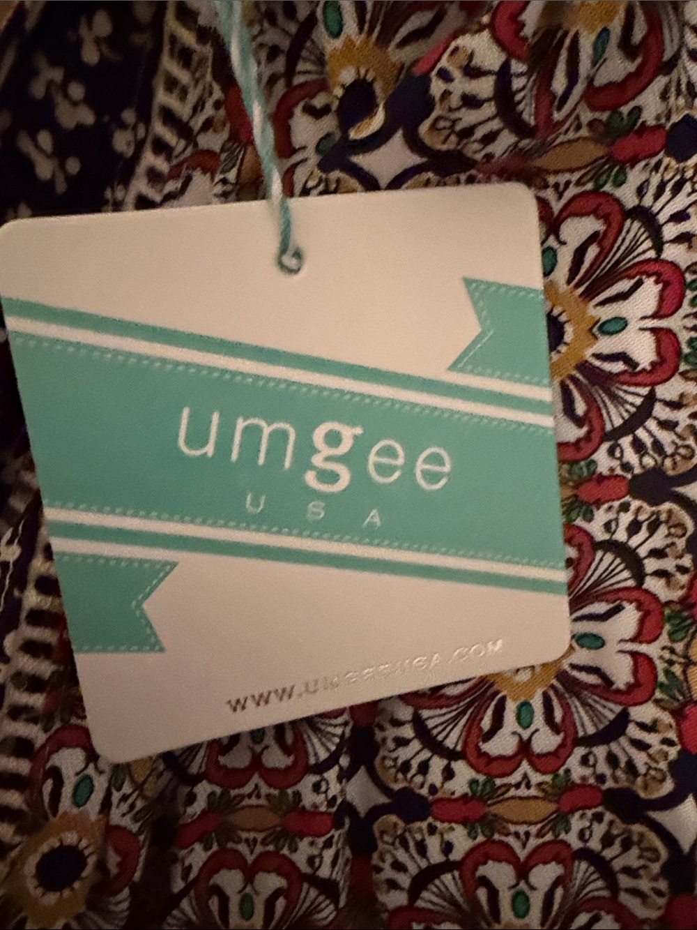 Umgee Multicolor Floral Mosaic Dress - Navy Base - Picture 2 of 2